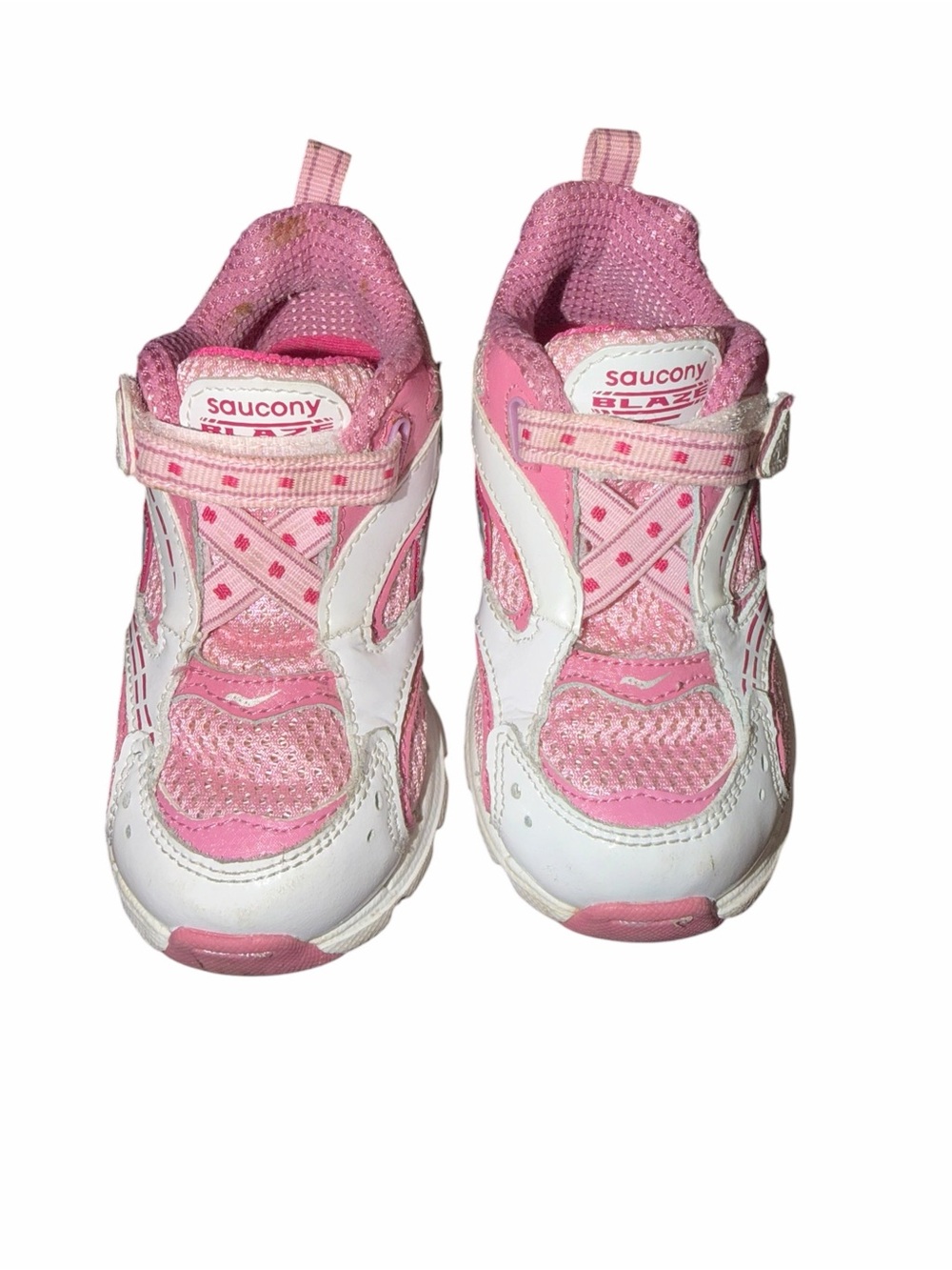 Saucony Blaze Toddler Pink & White Athletic Sneakers Easy On Comfort 7.5c